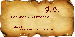 Fernbach Viktória névjegykártya